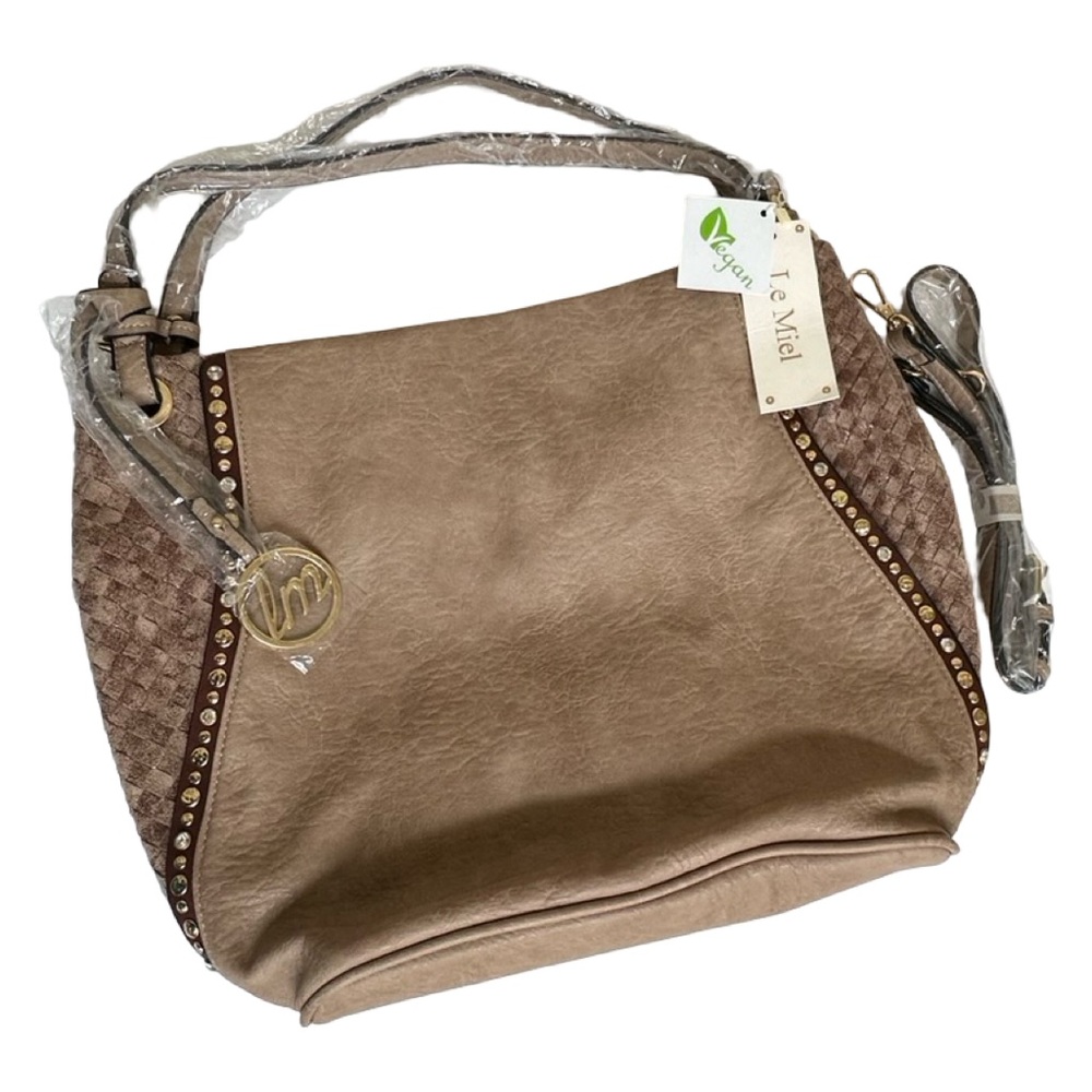 NWT - Slouchy Shoulder Bag with Metallic Embellishments - Picture 3 of 5